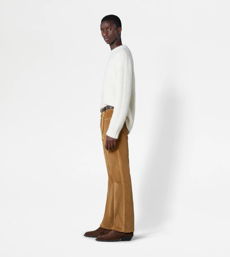 ROUND NECK JUMPER SILK BLEND - OFF WHITE 4