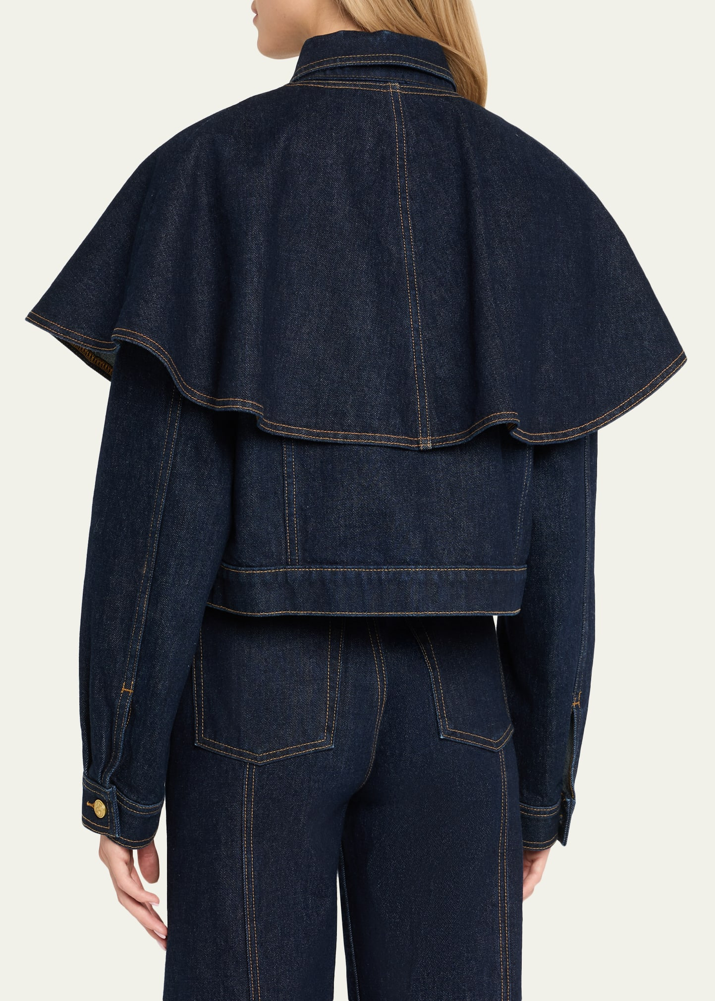 The Agata Denim Cape Jacket - 3