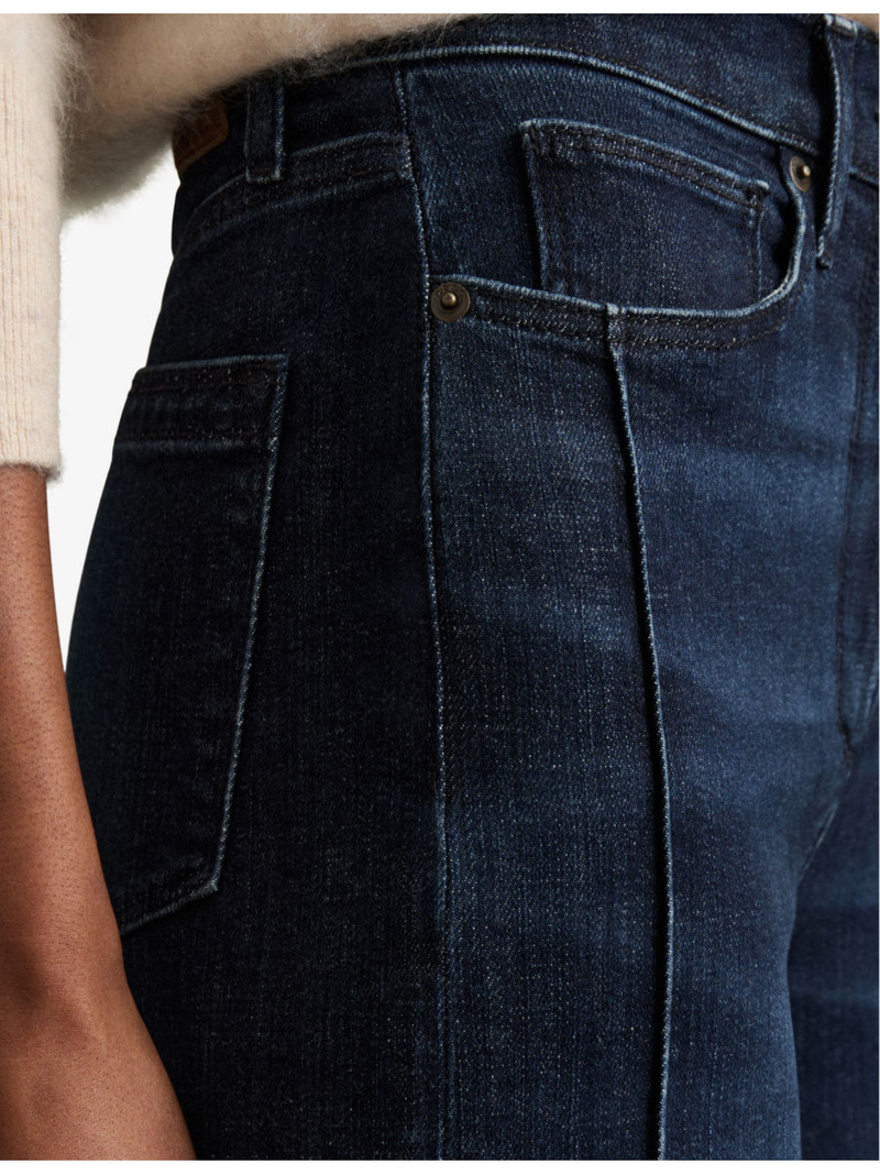 Heather wide-leg high-rise stretch-denim jeans 5