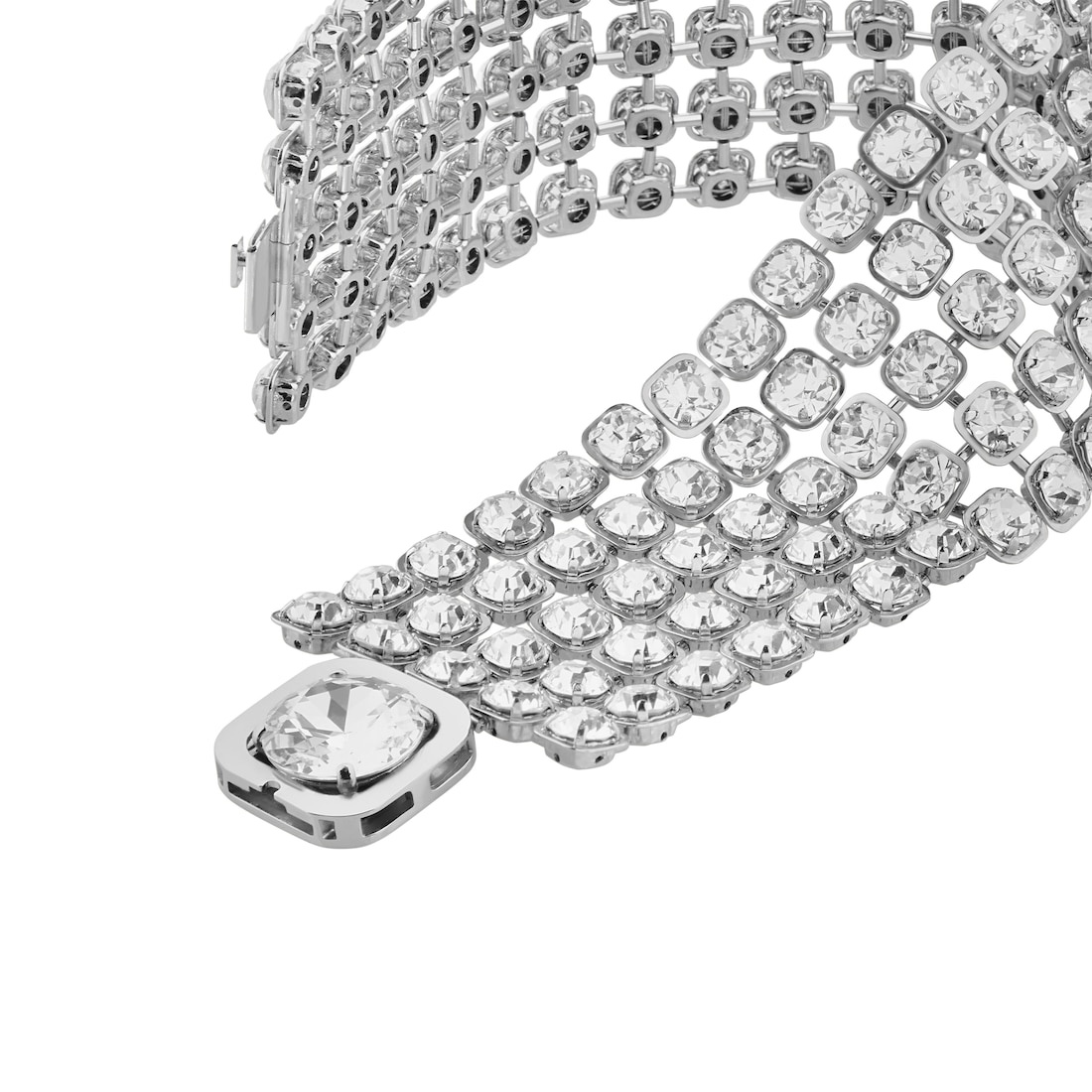 Women's 10pm Choker in Shiny Silver - 4