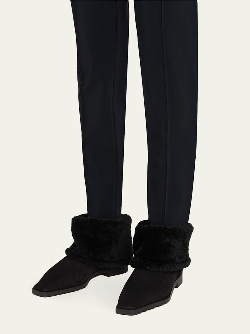 TOTEME Fold Down Shearling Suede Ankle Boots outlook