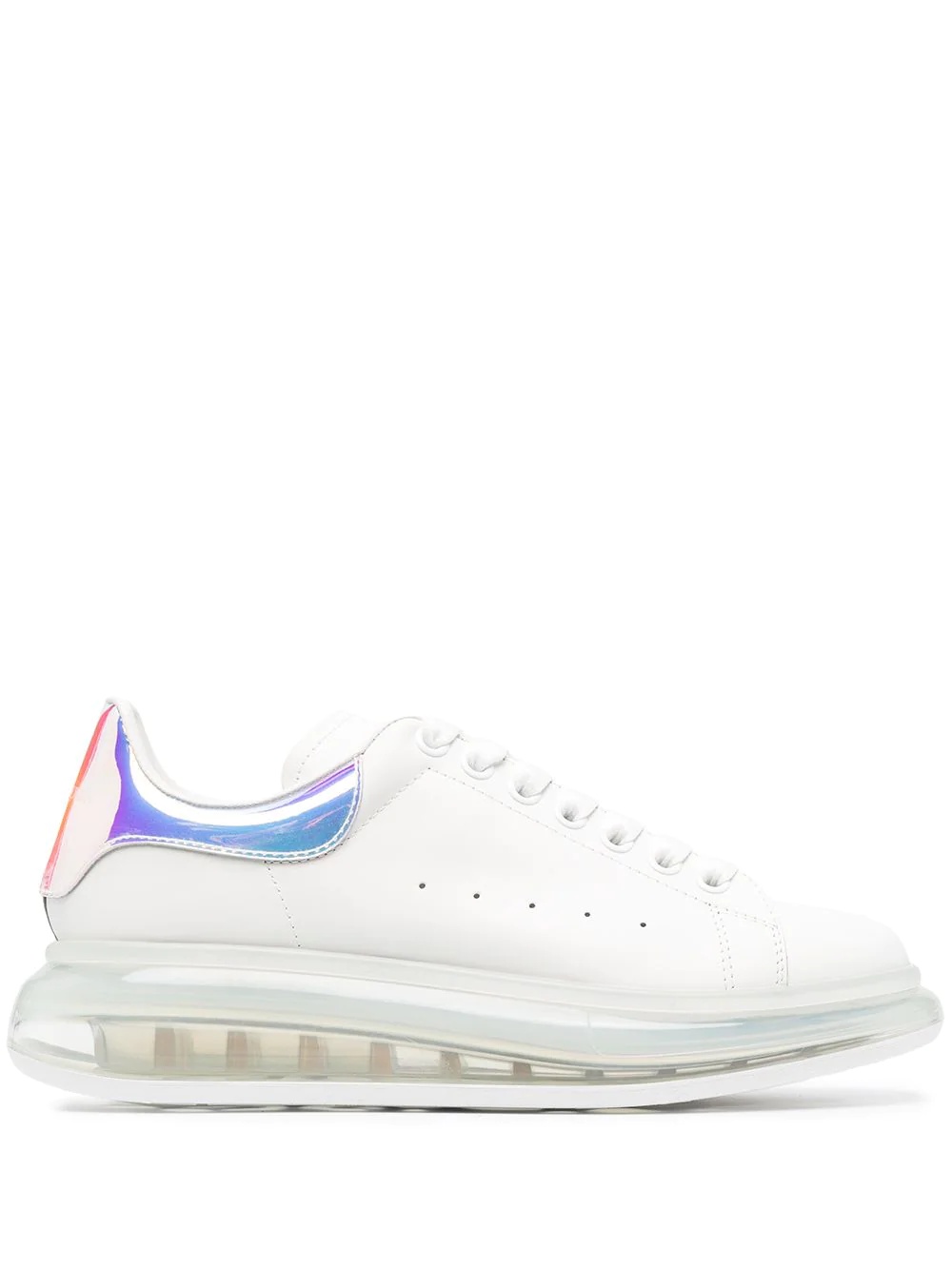 Oversize iridescent leather sneakers - 1