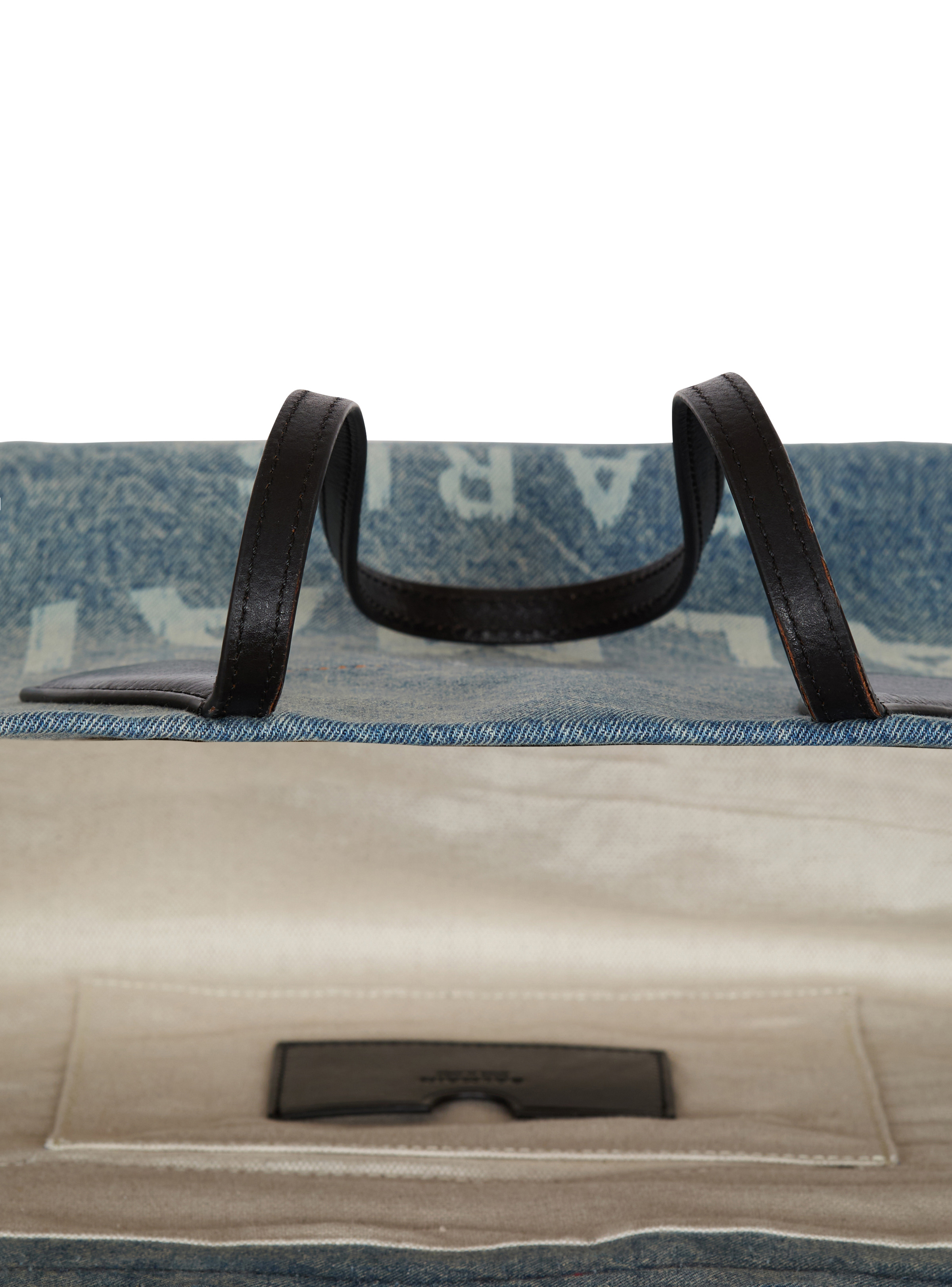 Track denim tote bag - 6