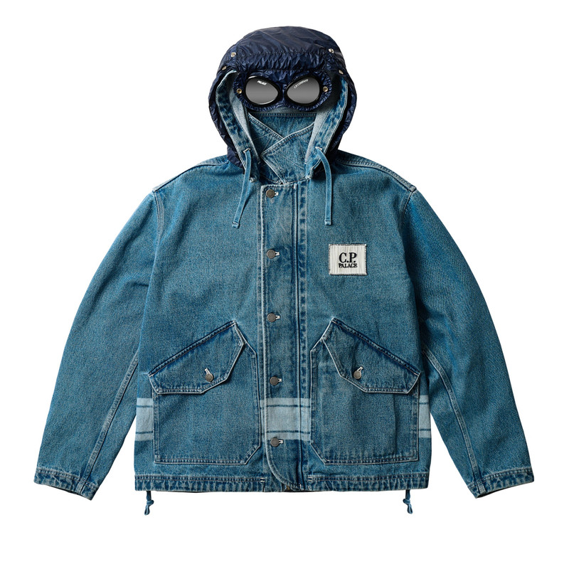 PALACE PALACE C.P. COMPANY DENIM 14 3/4OZ GOGGLE JACKET DENIM outlook