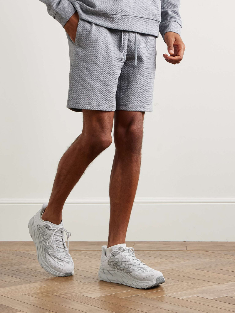 HOKA Clifton LS Rubber-Trimmed Mesh, Leather and Suede Running Sneakers outlook