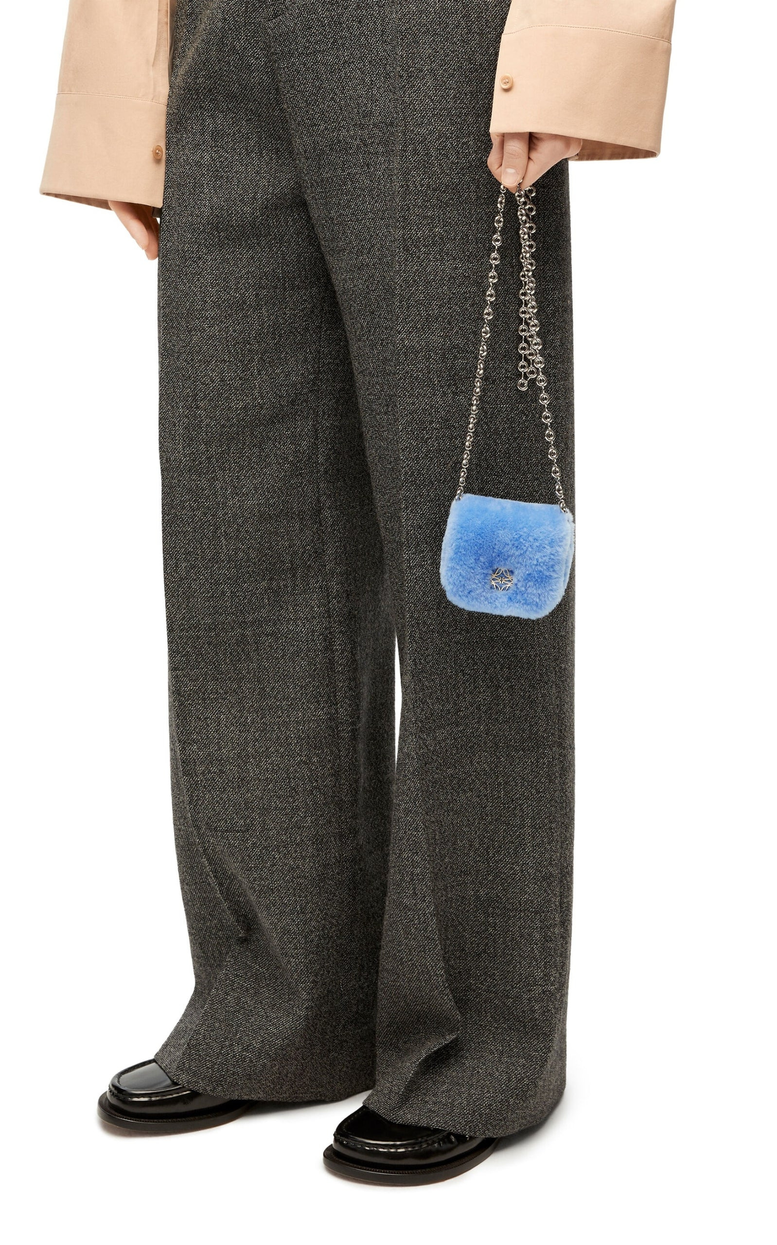 Goya Down Shearling Crossbody Bag - 8