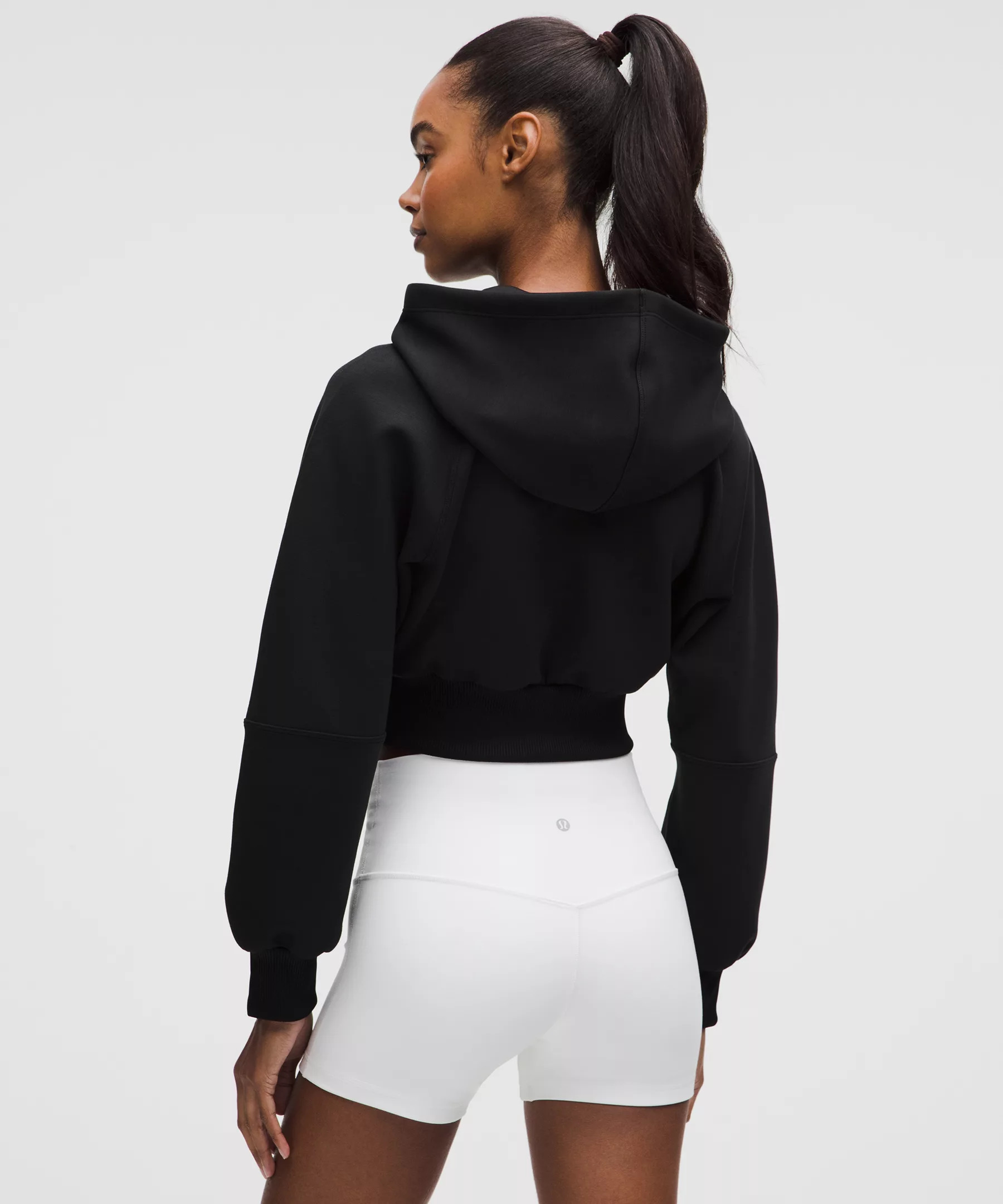 Smooth Spacer Cropped Hoodie *Emboss - 3