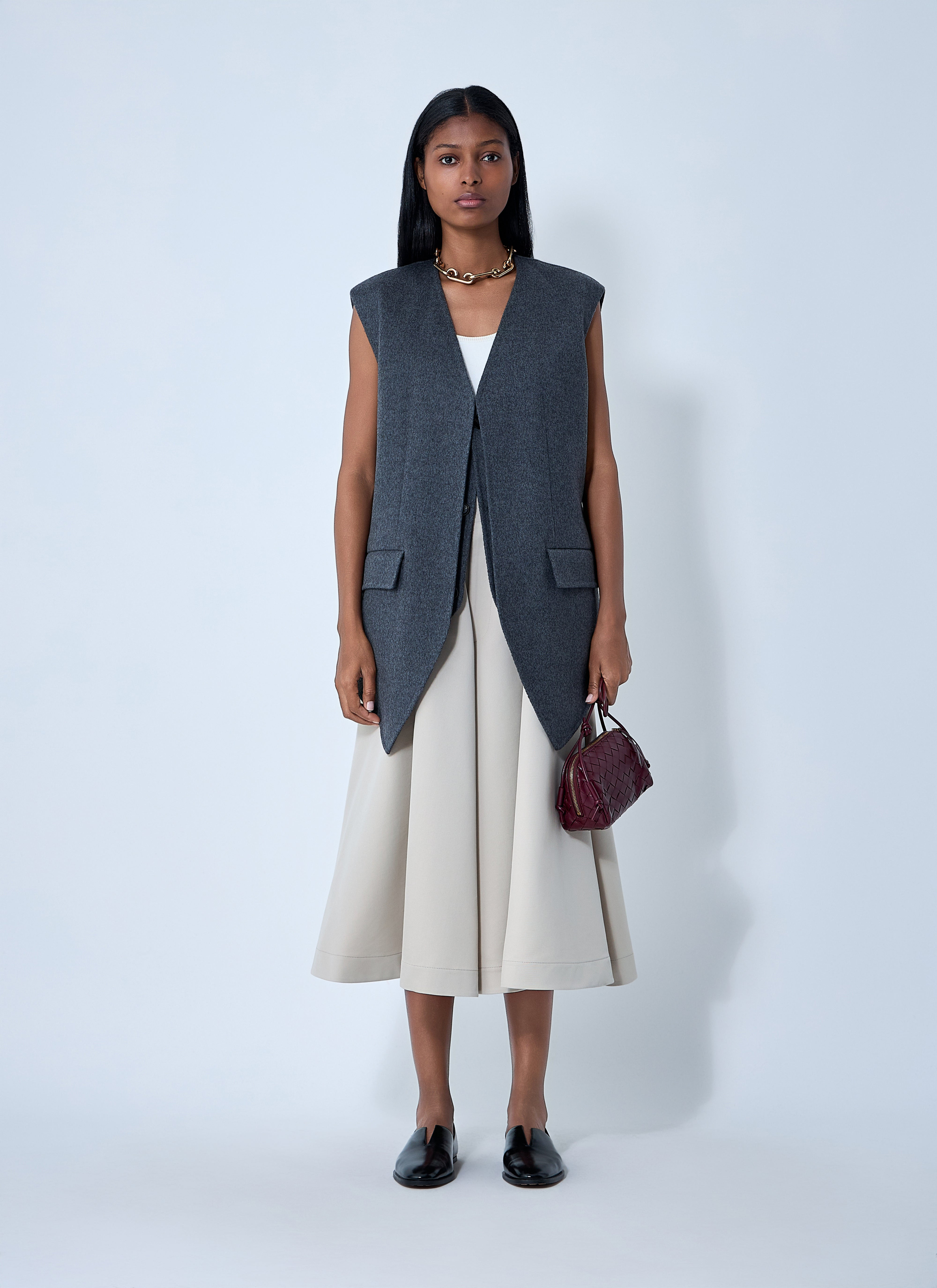 Bottega Veneta Women Double Face Wool Vest - 2