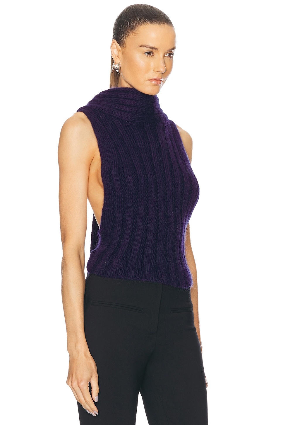 Sleeveless Twisted Knit Top - 2