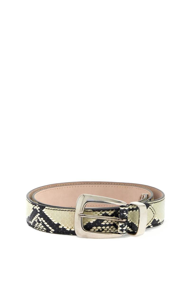 Khaite BENNY PYTHON PRINT BELT - 1