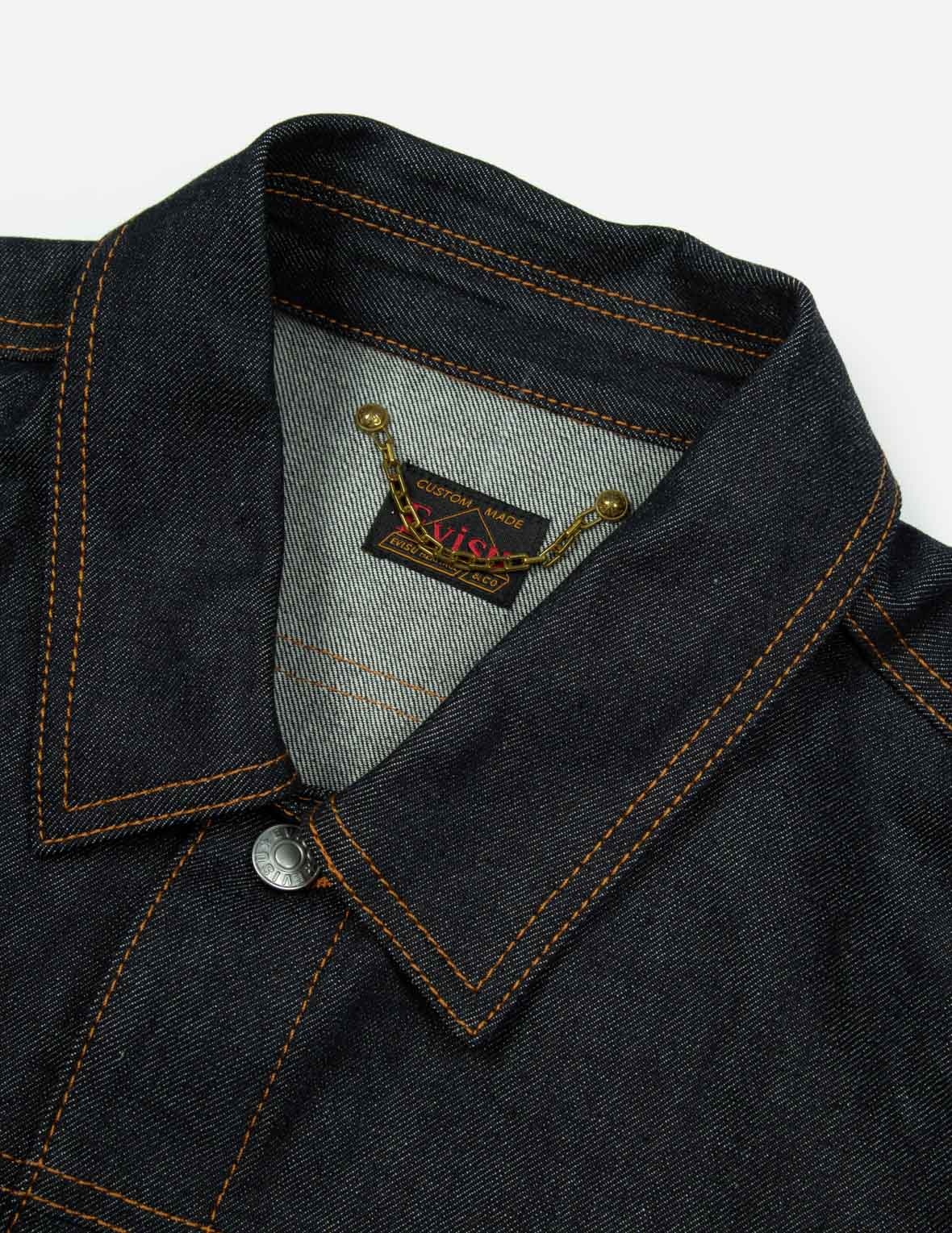 SEAGULL EMBROIDERY AND BROCADE POCKET RELAX FIT DENIM JACKET - 9