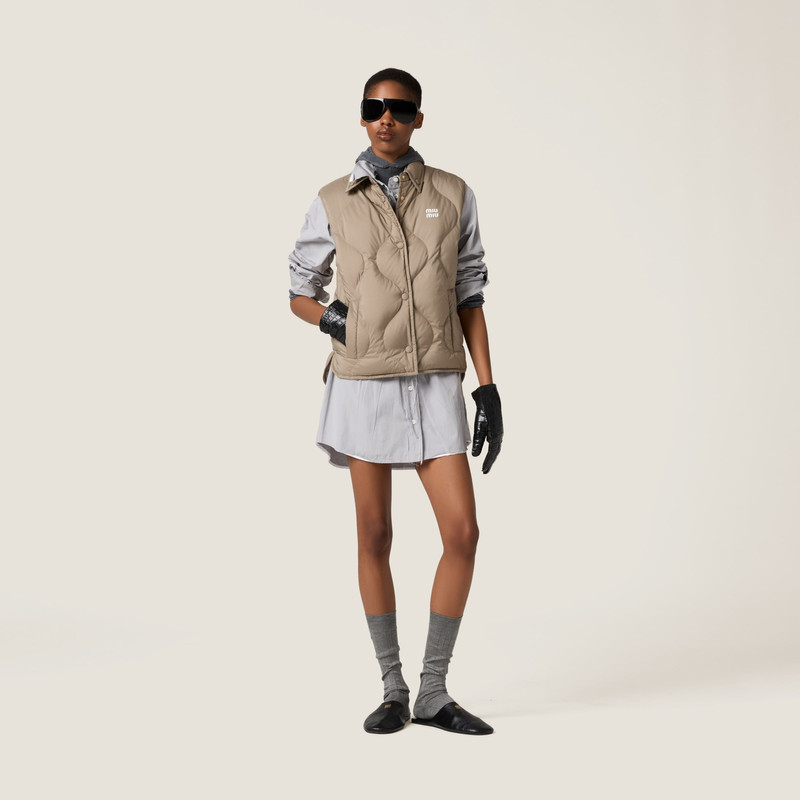 Miu Miu Technical pongee down vest outlook