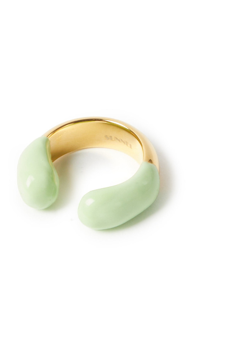 SUNNEI RUBBERIZED RING GOLD / light green outlook