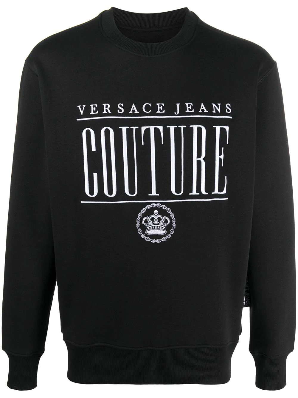 embroidered logo rib-trimmed sweatshirt - 1