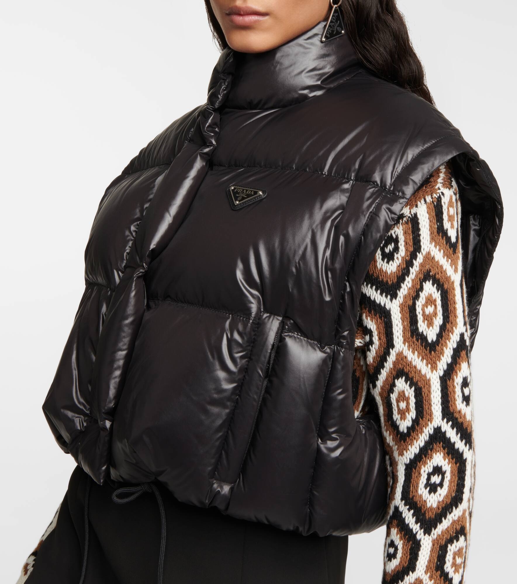 Re-Nylon crop down jacket - 6