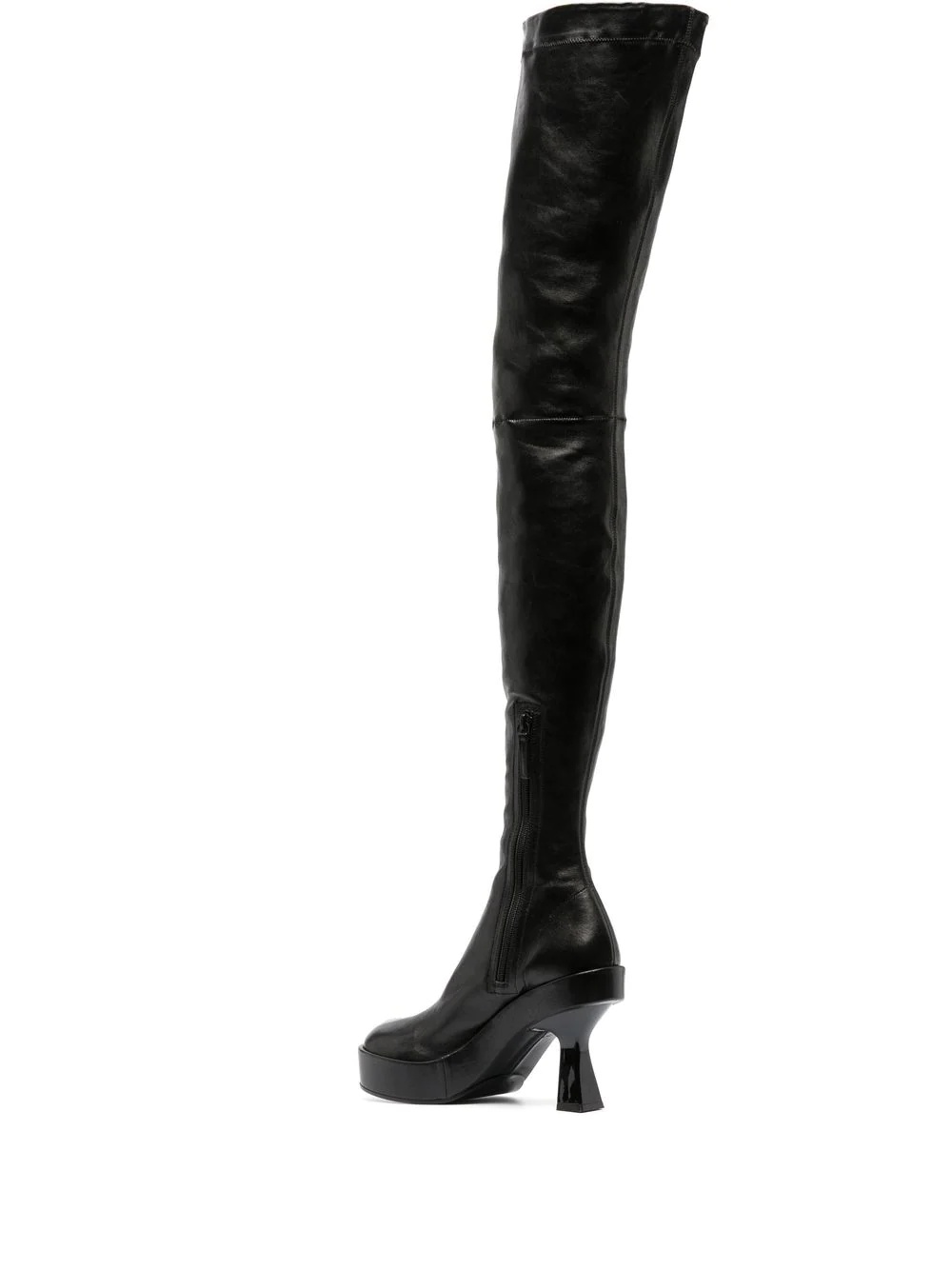 round-toe thigh-length boots - 3