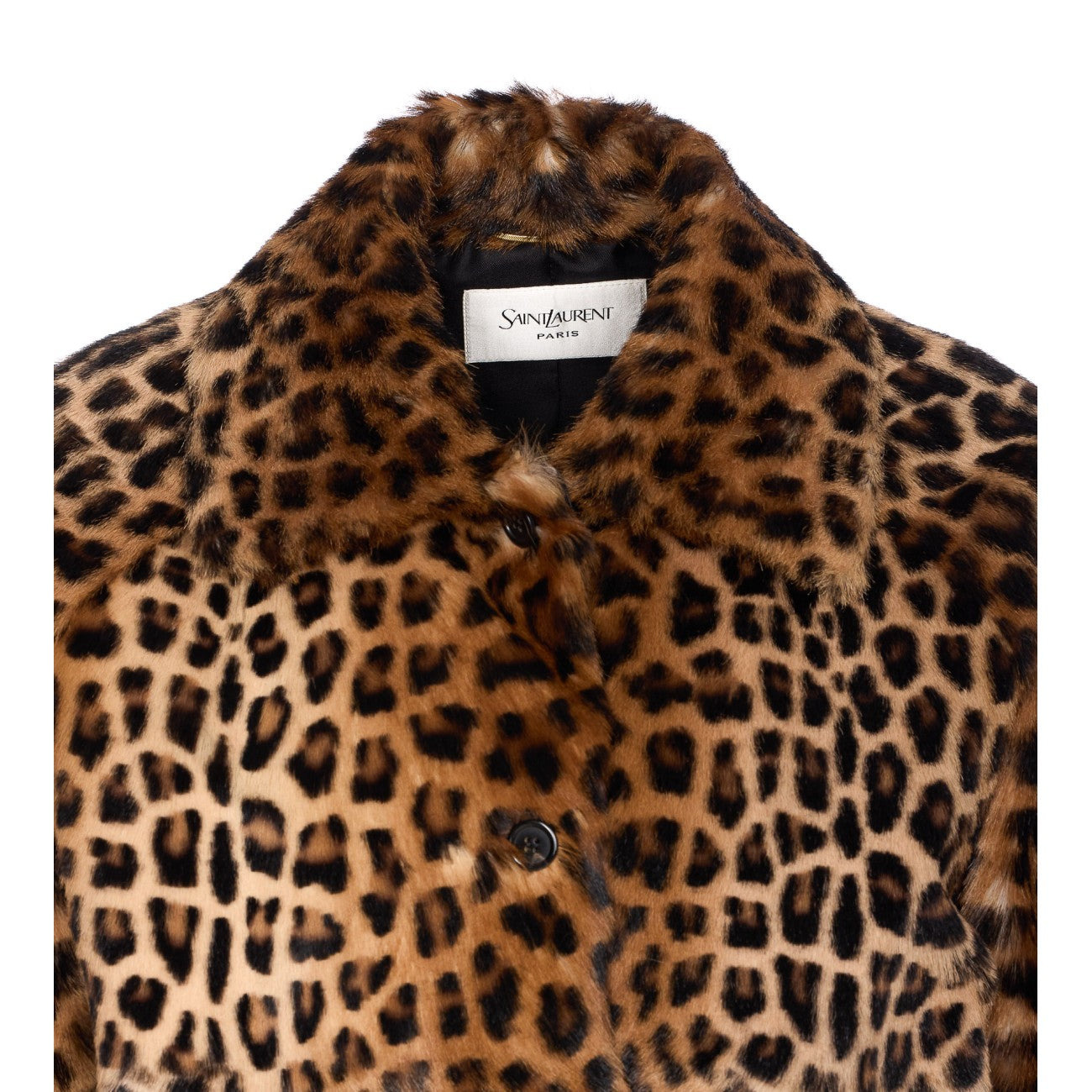 Saint Laurent Women Leopard Print Fur Jacket - 4