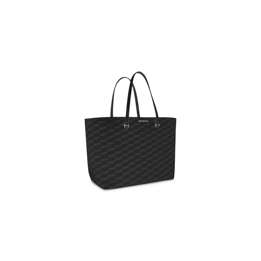 signature large east-west shopper bag bb monogram coated canvas - 2