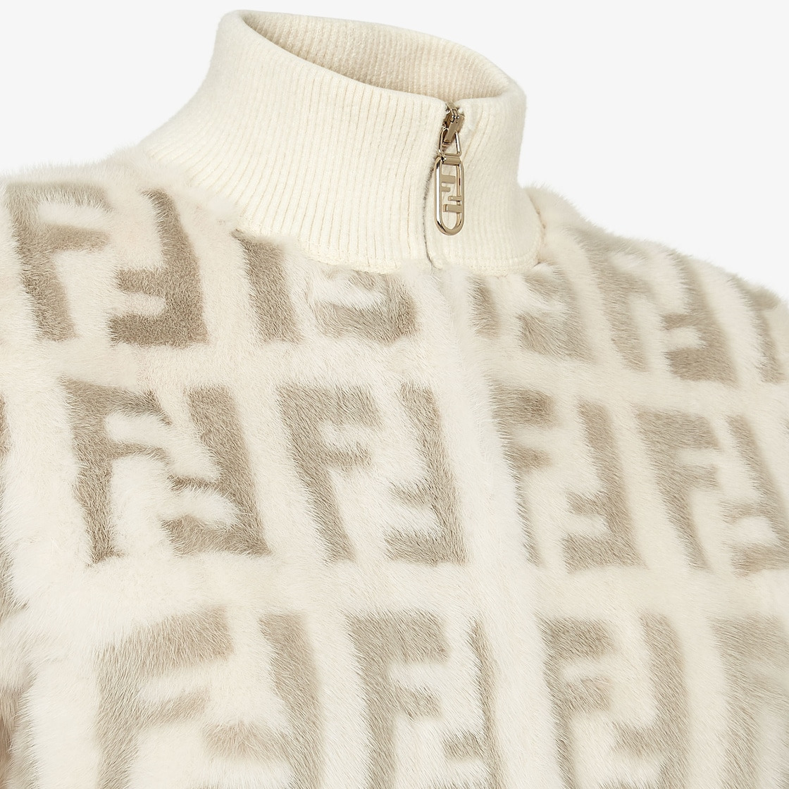 White mink bomber - 3
