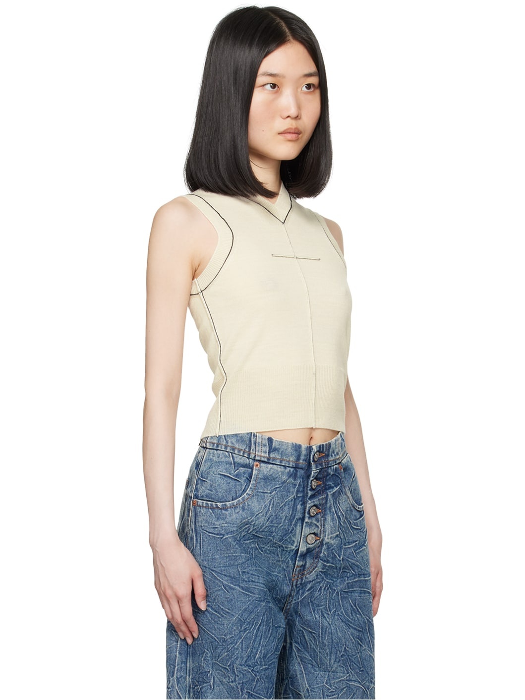 Off-White Inverted Seam Tank Top - 2
