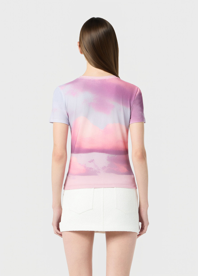 STRETCH COTTON T-SHIRT WITH DOLPHIN PRINT AND EMBROIDERY 3