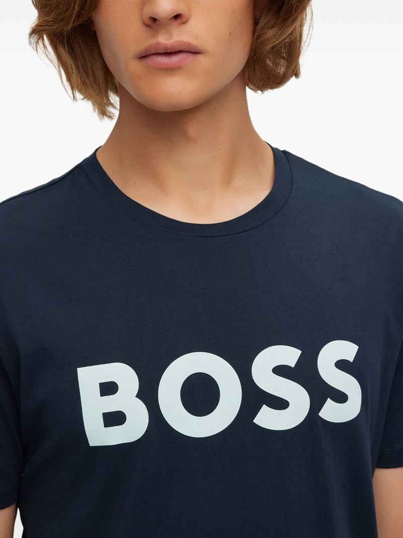 BOSS Boss Logo-rubberized Cotton T-shirt outlook