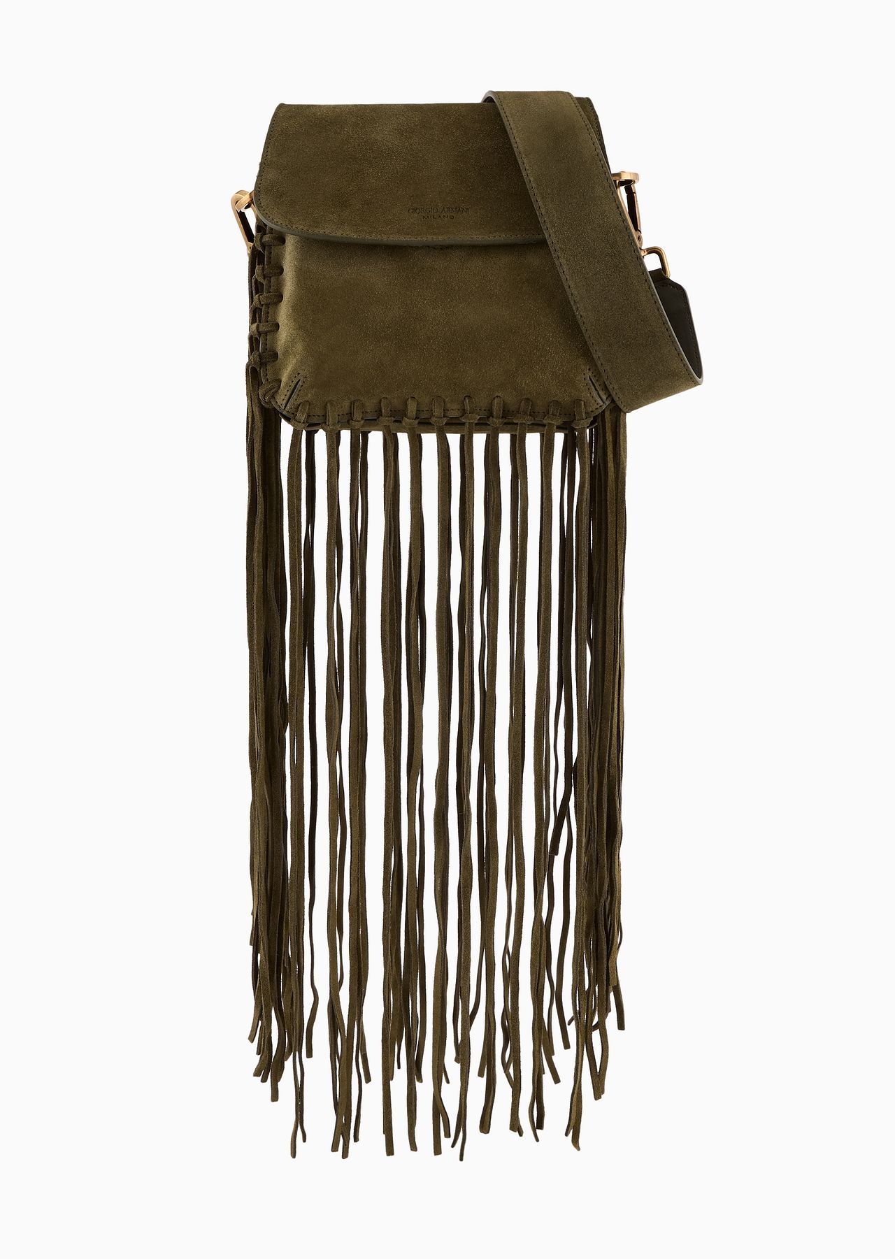 La Prima fringed suede bag - 1