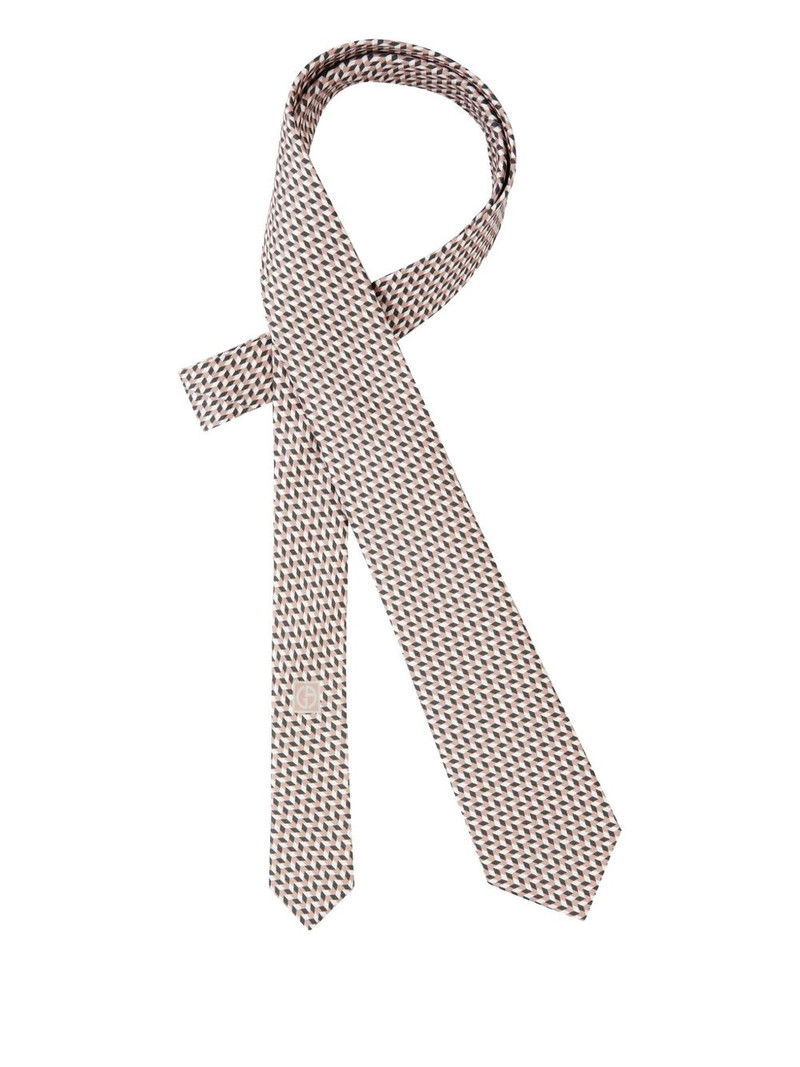 GIORGIO ARMANI geometric-pattern tie outlook