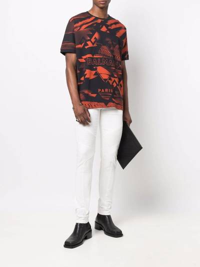 Balmain all-over print T-shirt outlook