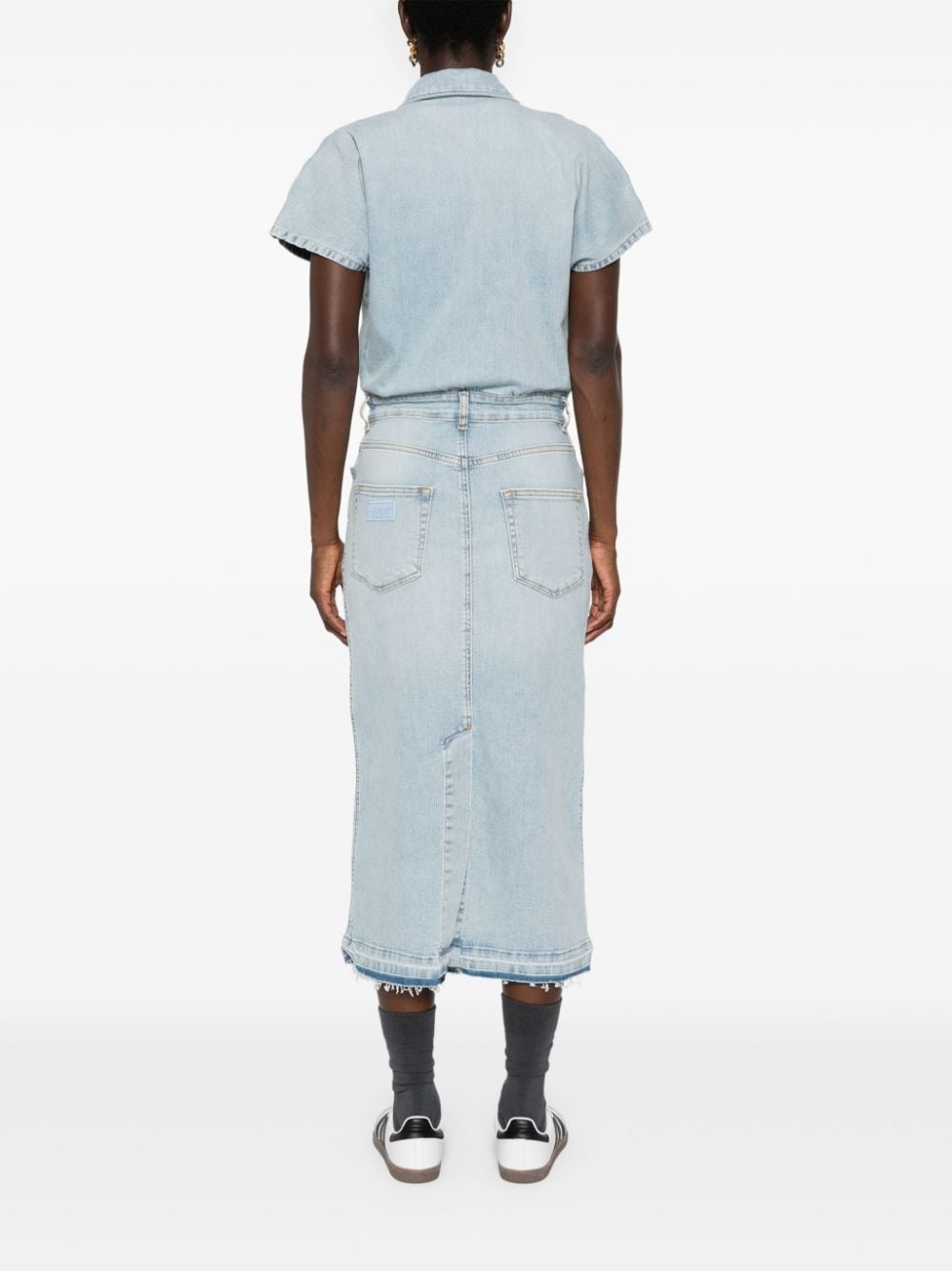 denim midi dress - 4