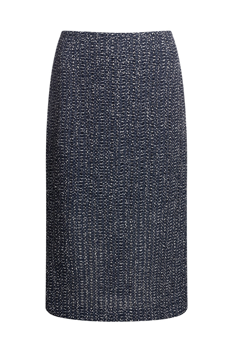 PENCIL SKIRT IN TWO-TONE CROCHET TWEED 1