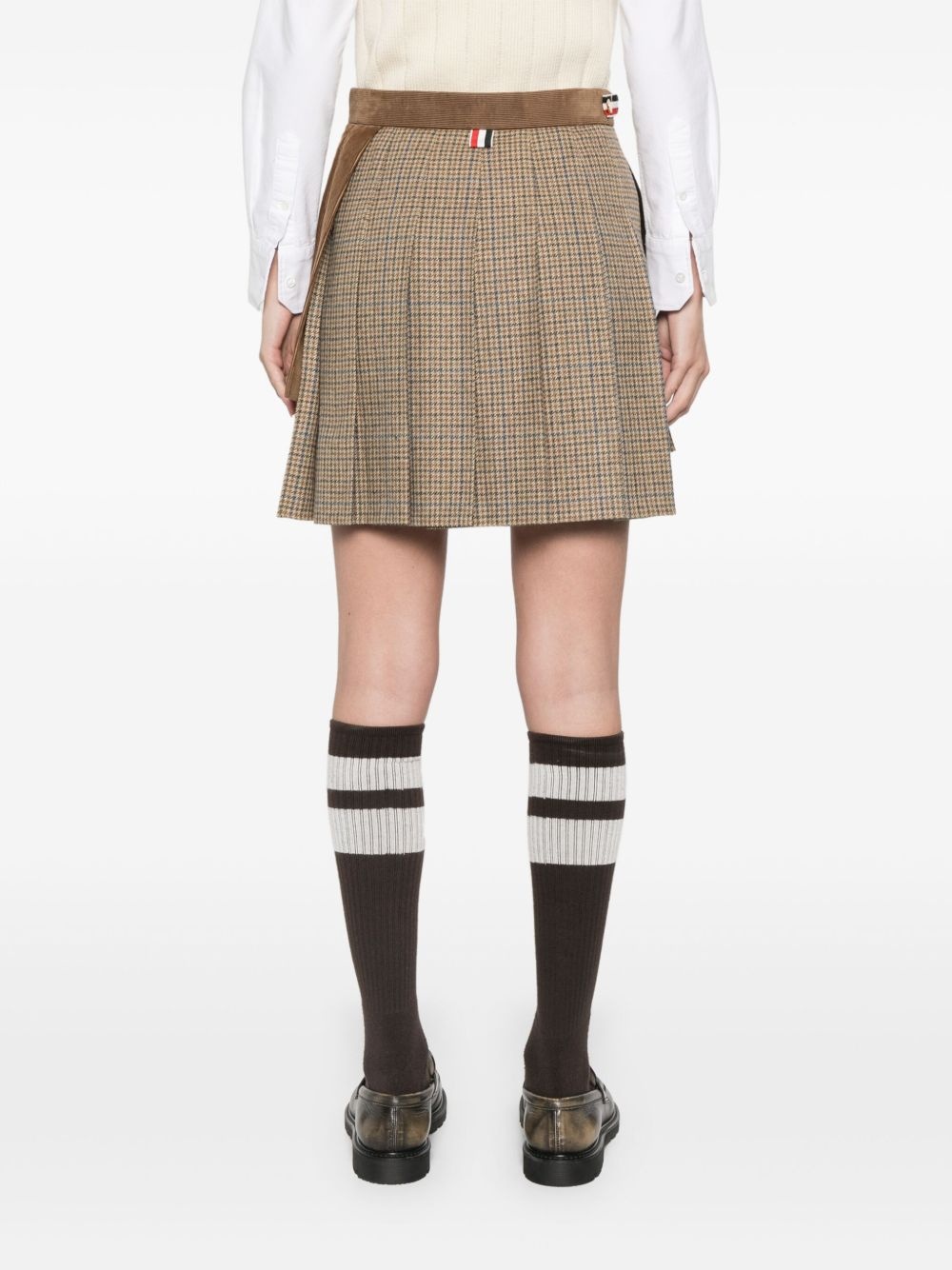Ginclub check Cheviot tweed mini skirt - 4