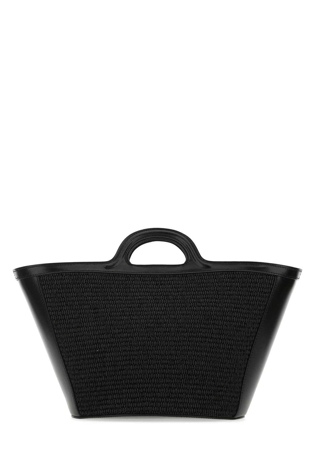 Black leather and raffia small Tropicalia Summer handbag - 3