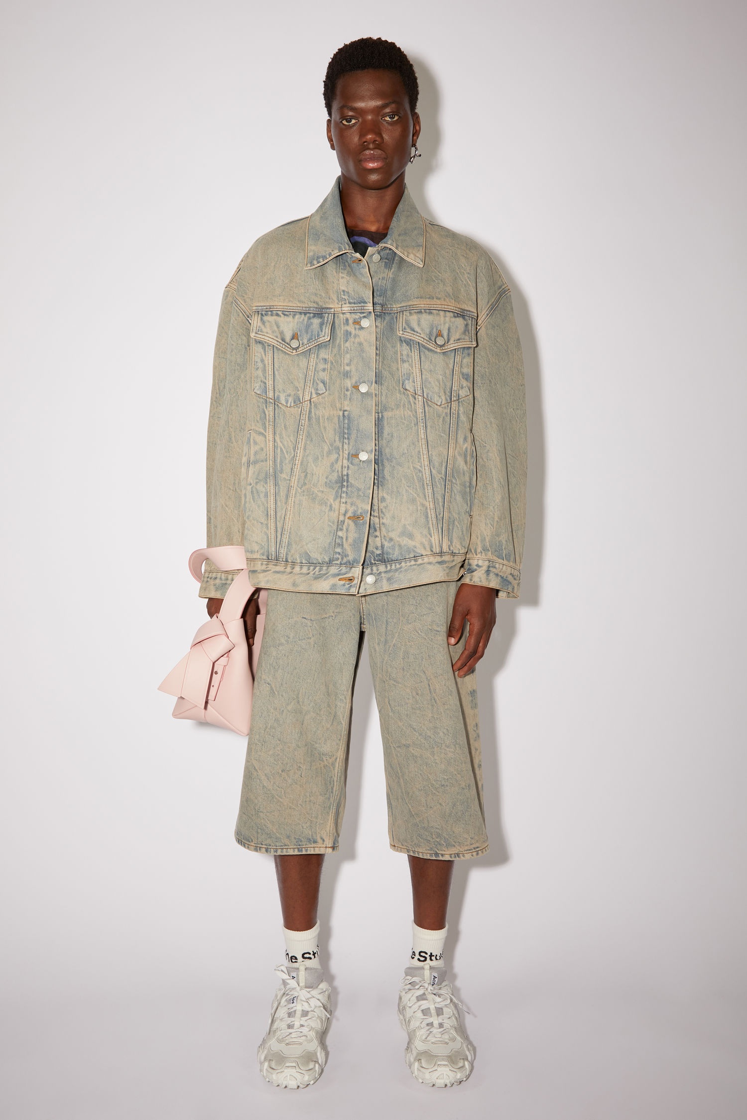 Denim jacket - Light blue/brown - 2
