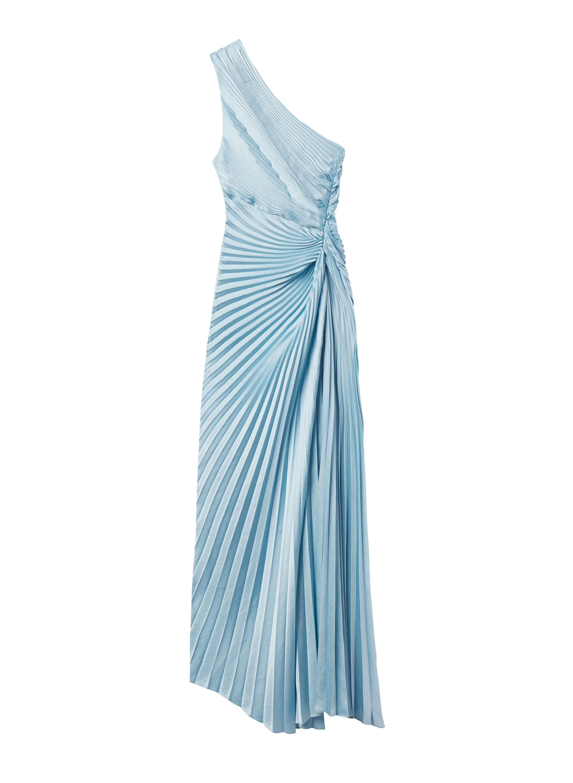 Lara Satin Pleated Midi Dress - 1