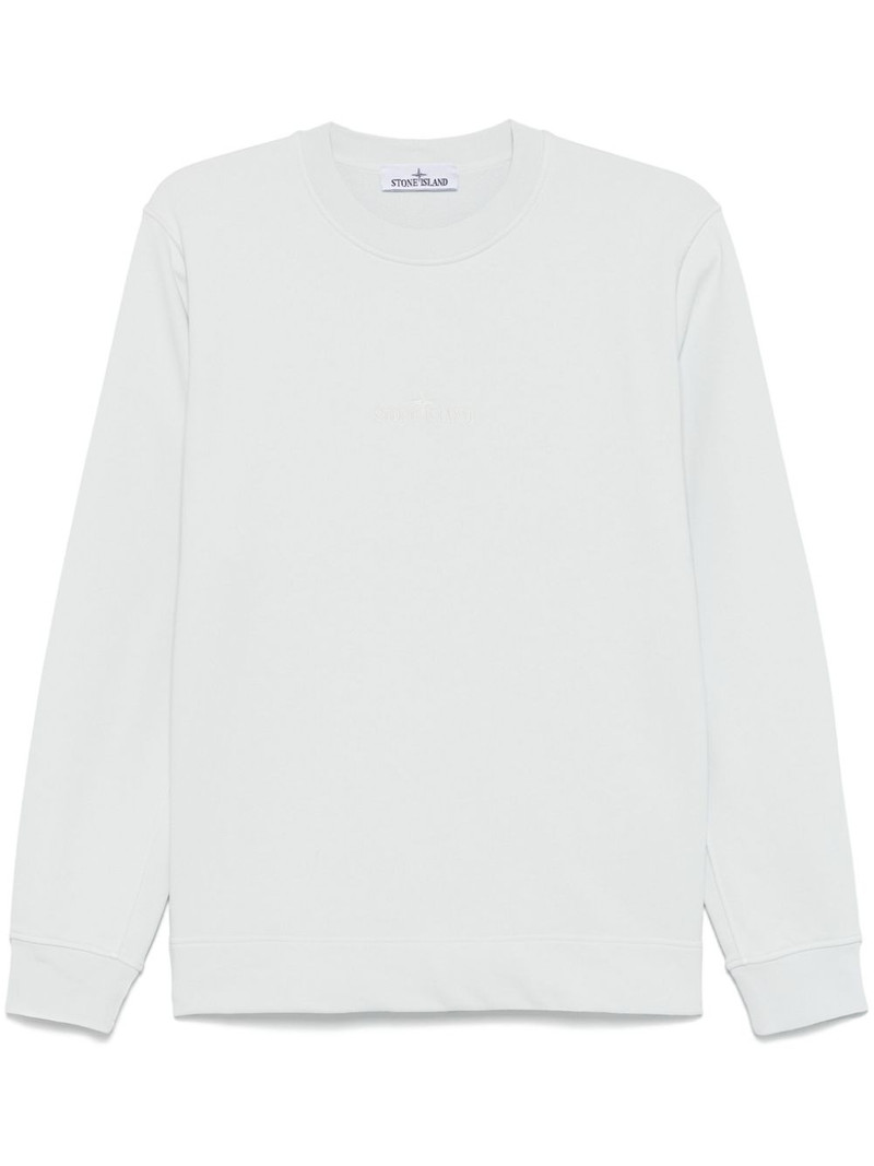 logo-embroidered sweatshirt 1