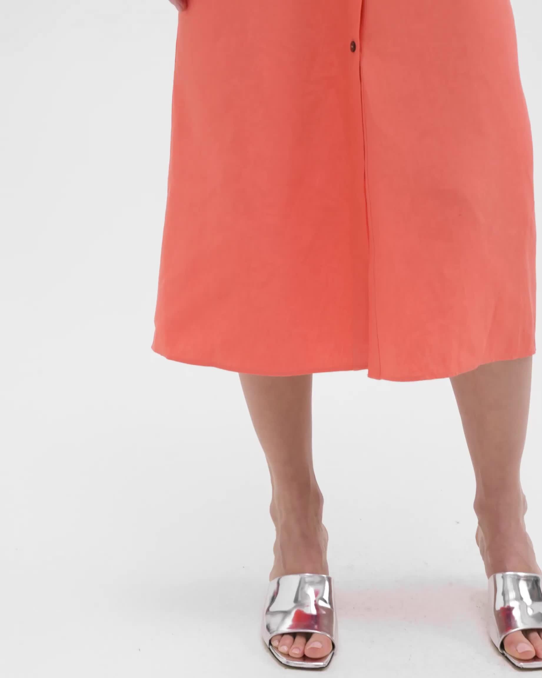 Short-Sleeve Shirt Dress in Galena Linen - 6