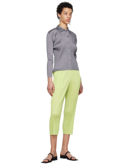 Pleats Please Issey Miyake Green Monthly Colors April Trousers outlook