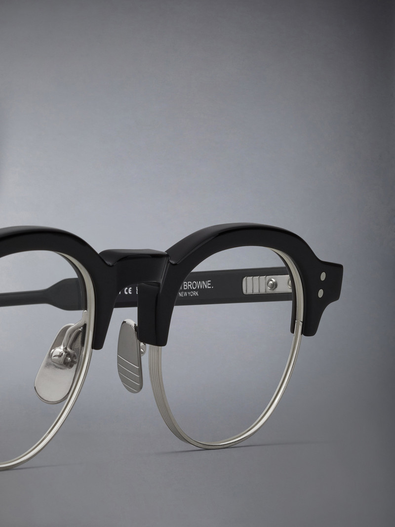 Acetate And Titanium Oval Eyeglasses 7