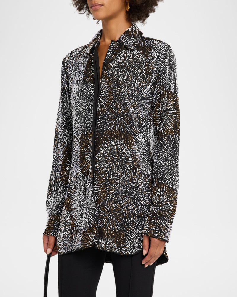 Firework Embroidered Button-Down Shirt 4