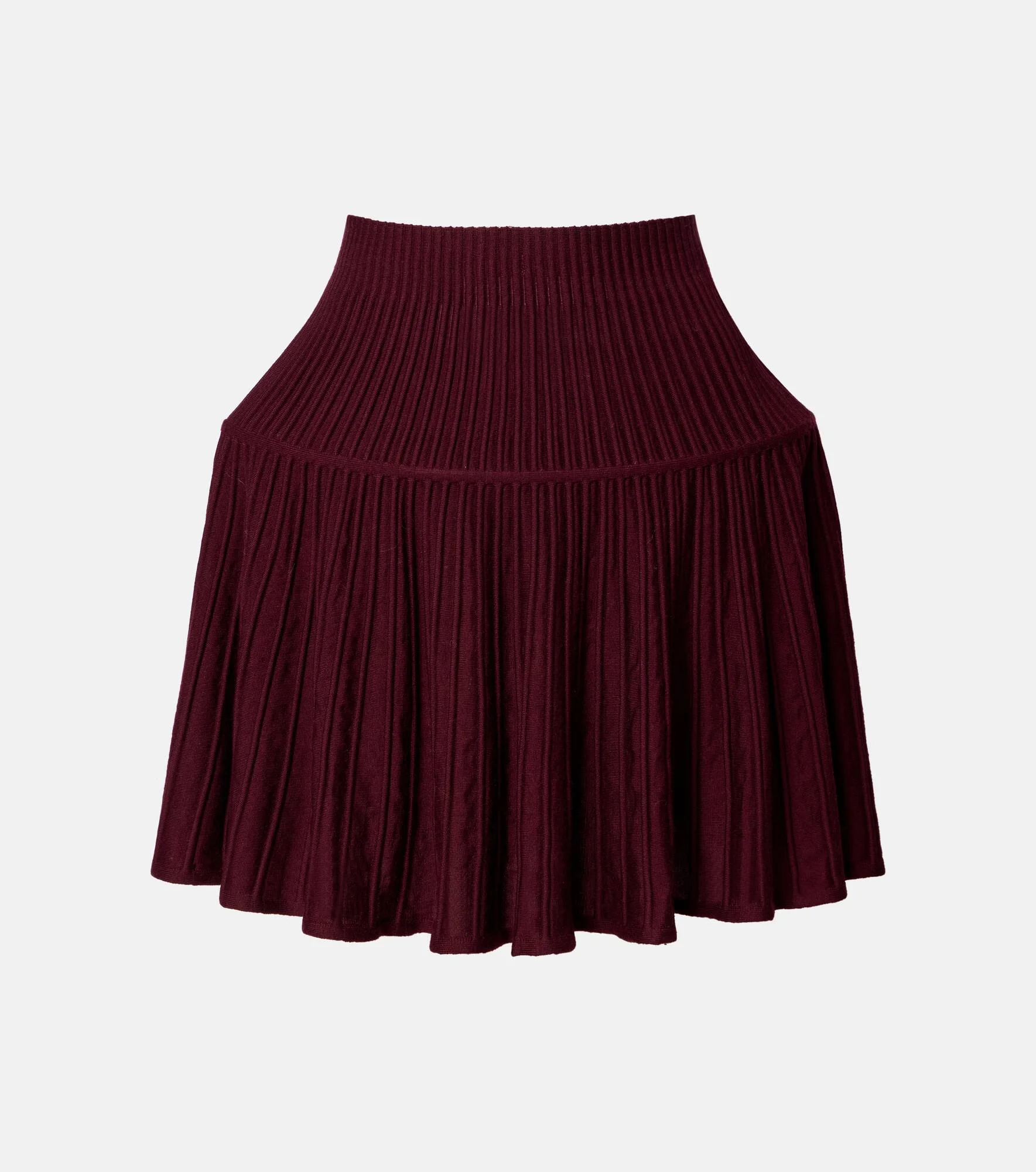 Ribbed-knit wool-blend miniskirt - 1