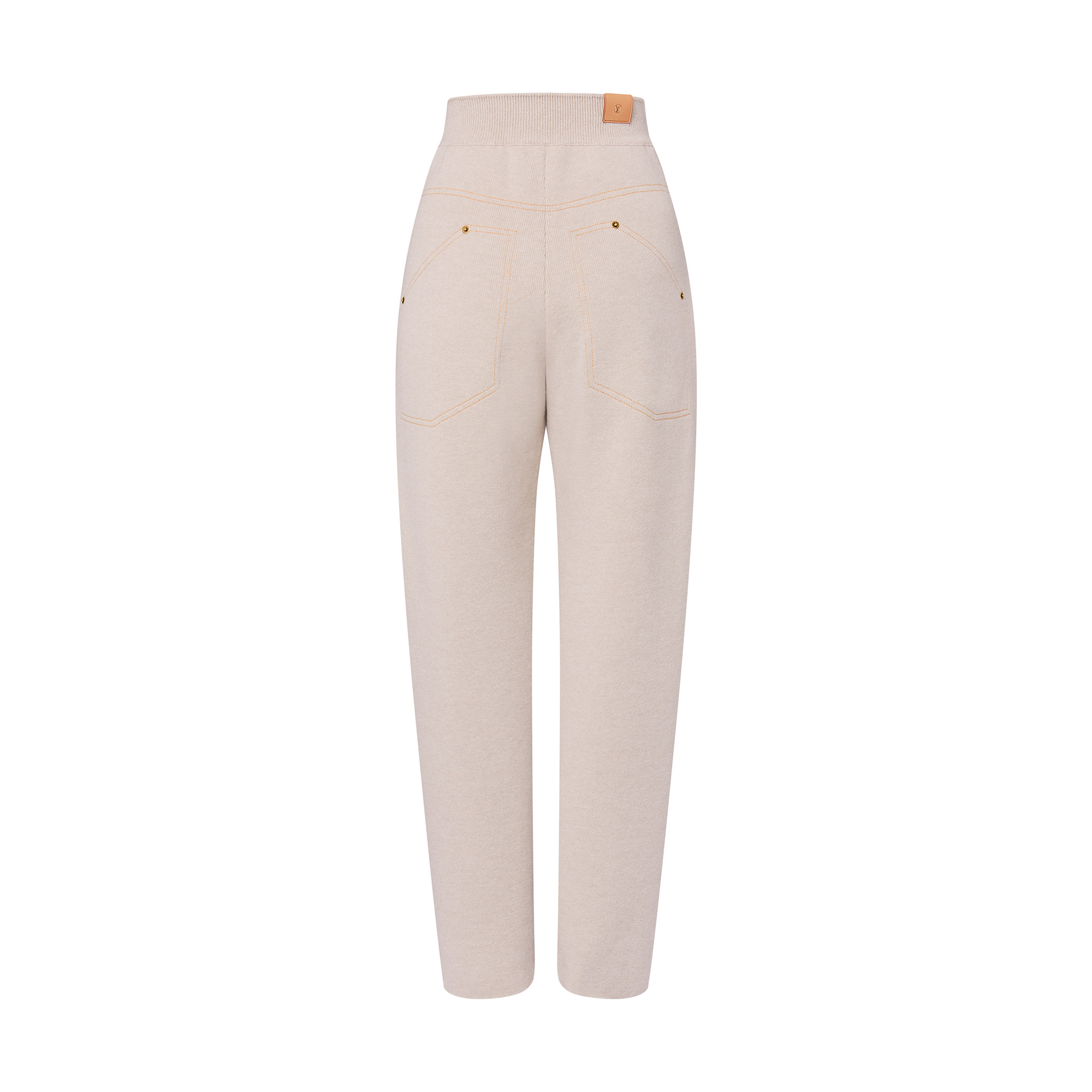 Topstitched Knitted Jogging Pants - 2