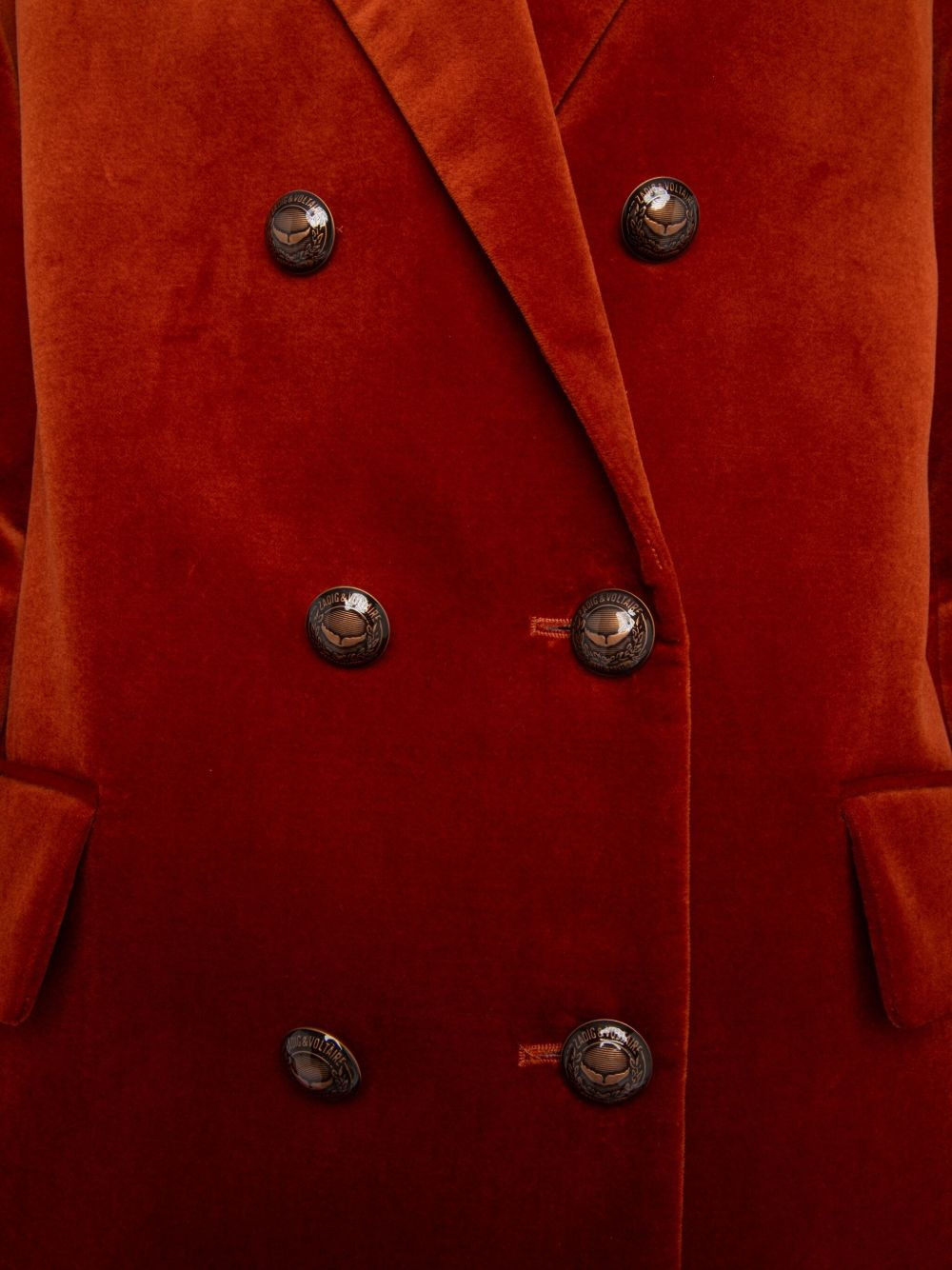 double-breasted cotton blazer - 5