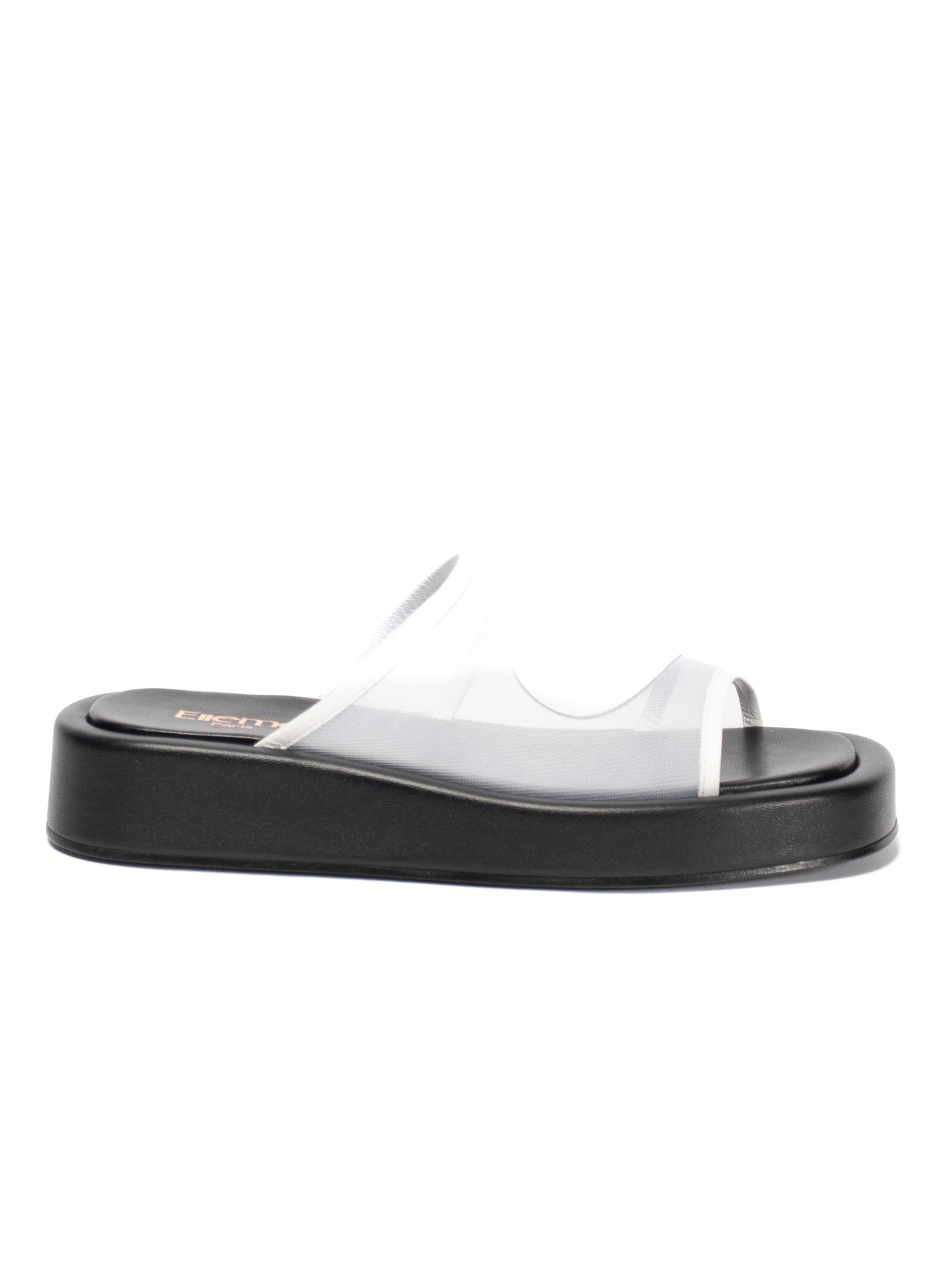 Gemini Slipper Mesh Fabric Black and White - 4