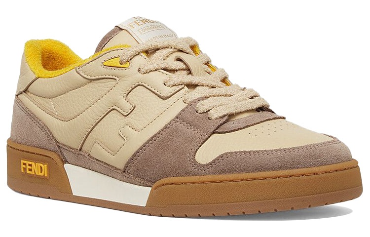 FENDI Match Low Top Suede 'Yellow Beige' 7E1493AHH2F1FHU - 3