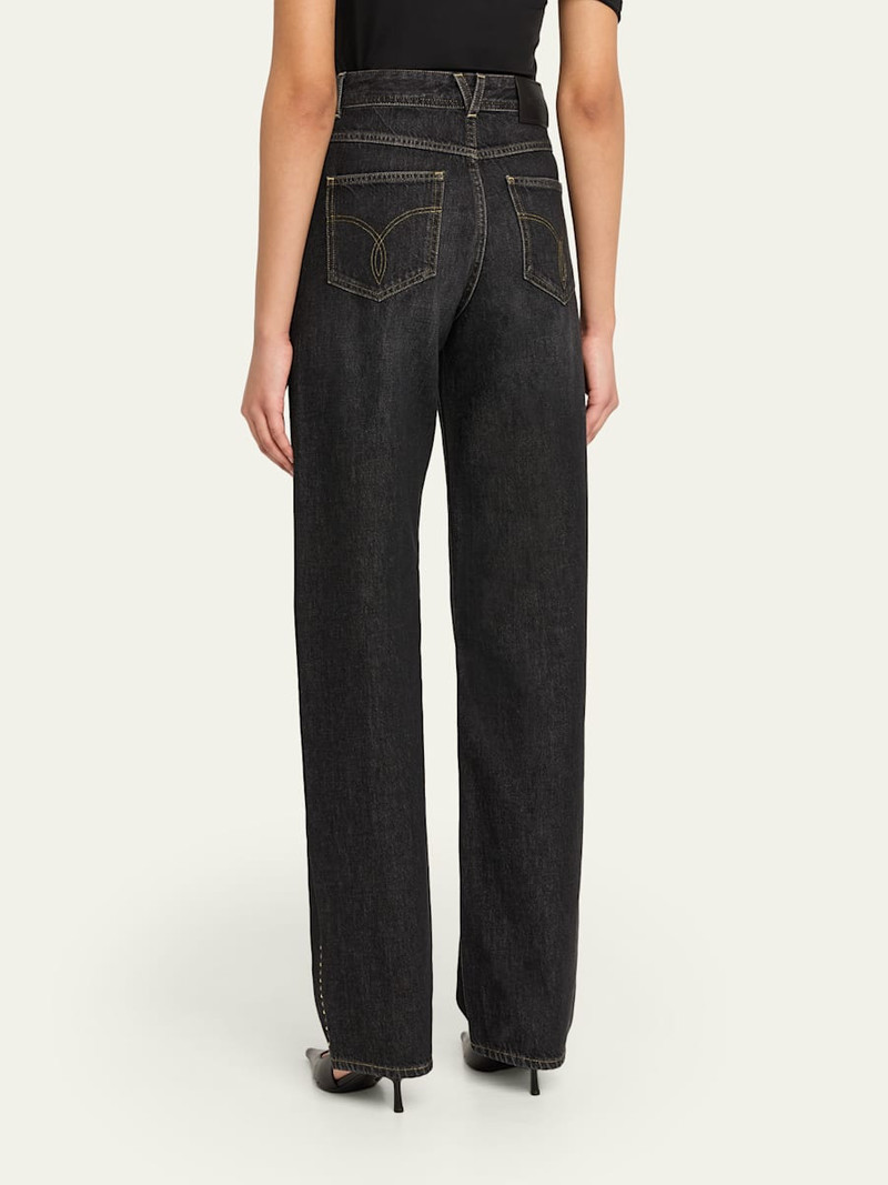 VERSACE JEANS COUTURE Embellished Straight-Leg Jeans outlook
