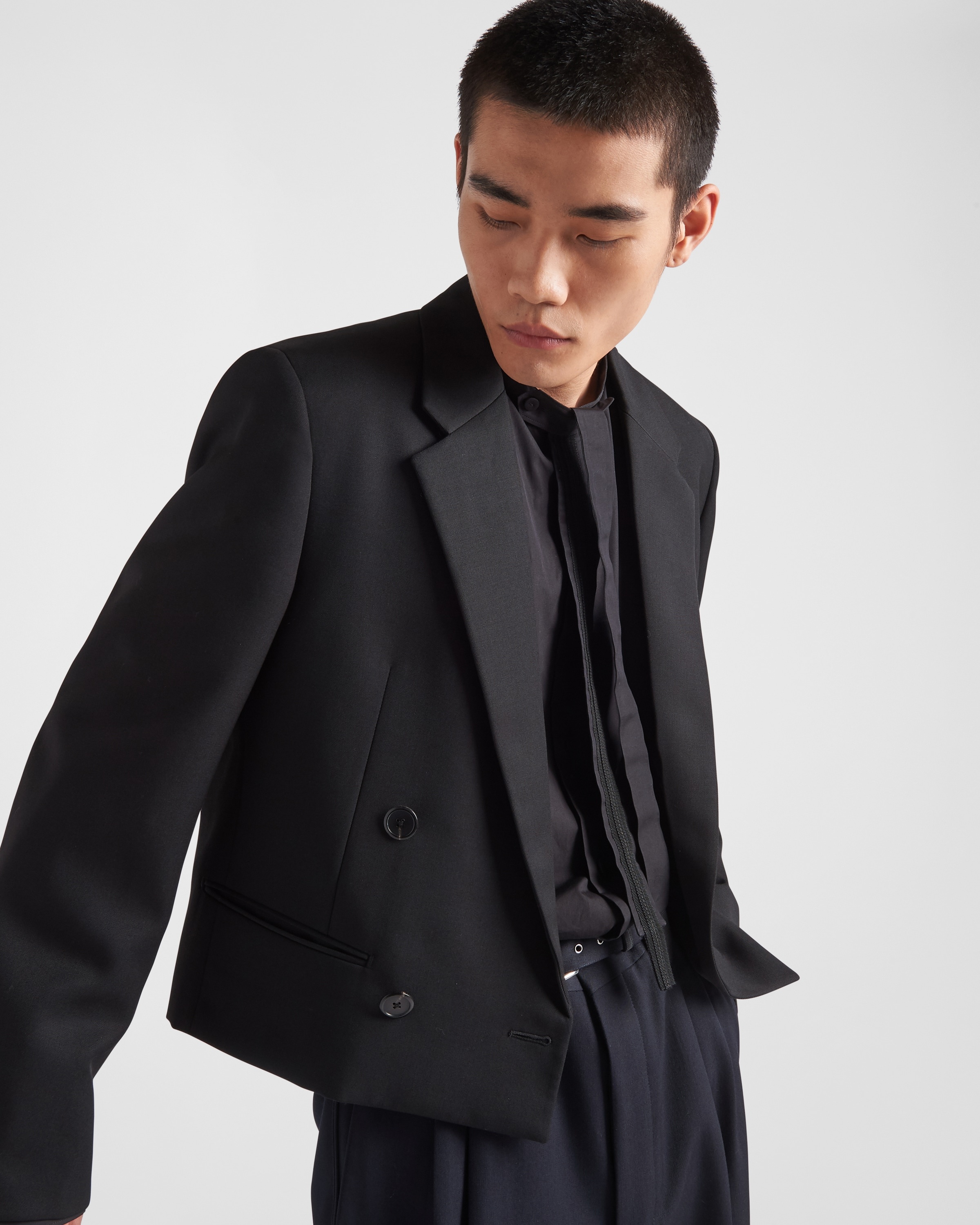 Double-breasted wool jacket - 3
