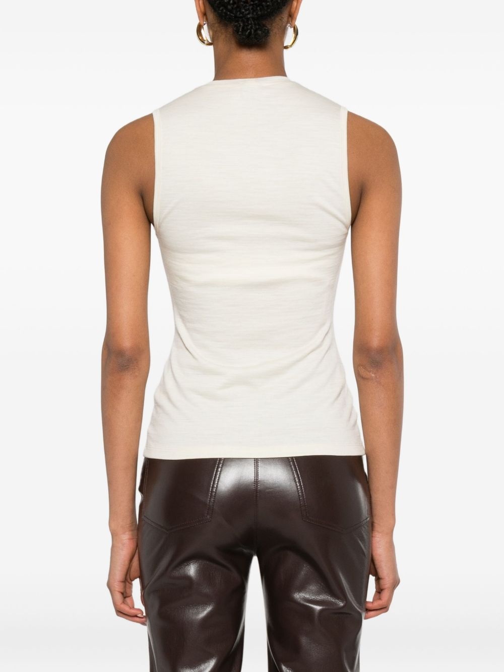 cowl-neck sleeveless top - 4