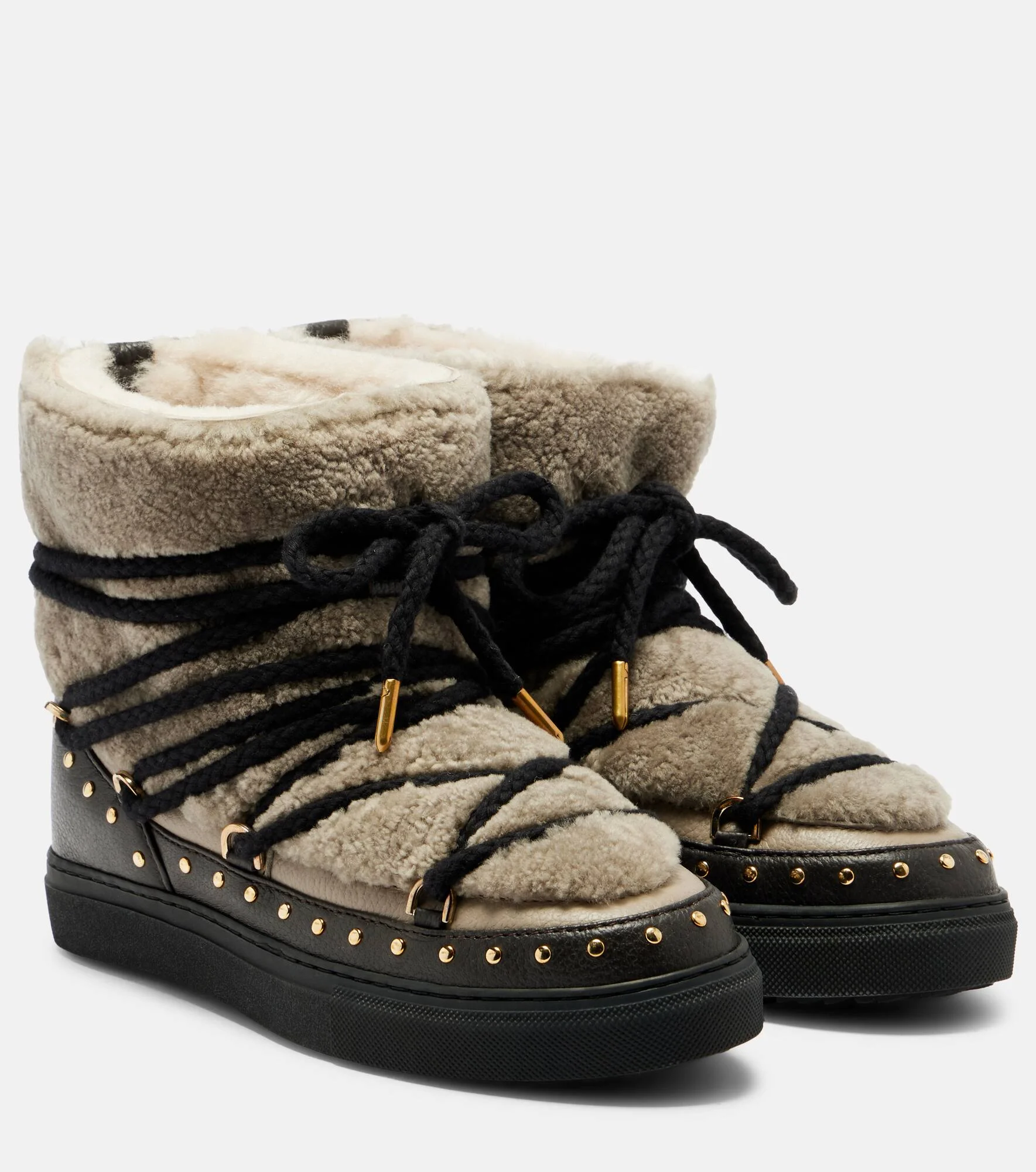 Curly Rock studded shearling snow boots - 1