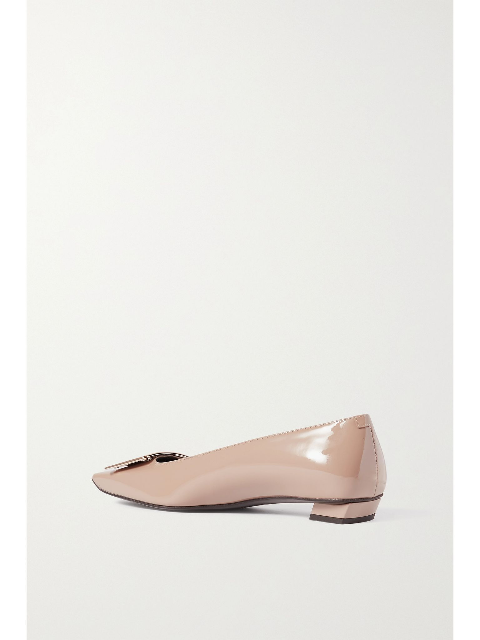 Belle Vivier patent-leather ballet flats Taupe - 3